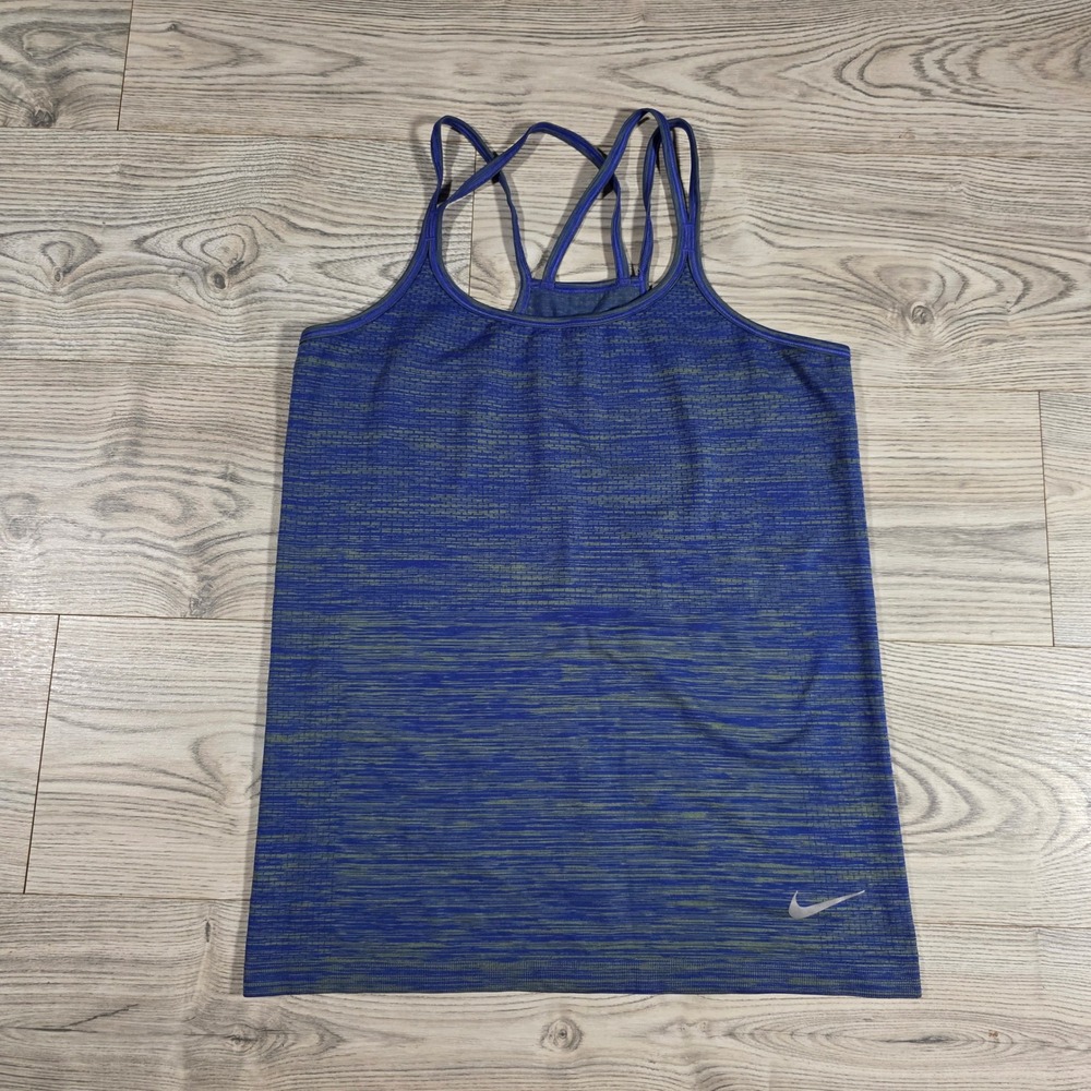 Nike Dri-Fit / Nike Pro - Blue and Green - Women's Medium